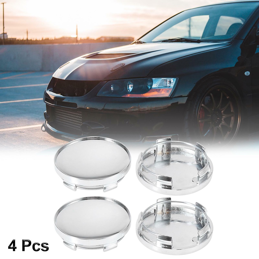 Set 4 Nắp Nhựa ABS 48mm 15x59mm Cho Bánh Xe Hơi