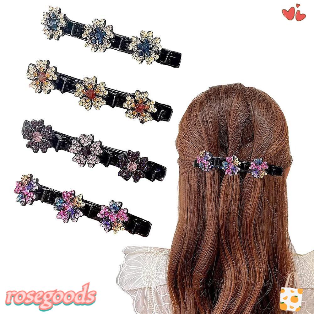 ROSE Set 4 Kẹp Tóc Màu Sắc Tím Thời Trang Dành Cho Nữ