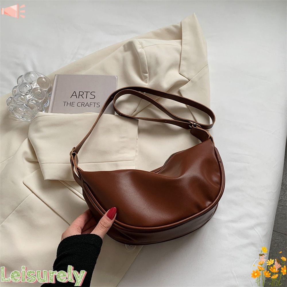 LEILY Túi Đeo Chéo Ngực Sức Chứa Lớn Màu Sắc Đơn Giản Siêu Nhẹ Thời Trang Cho Nữ