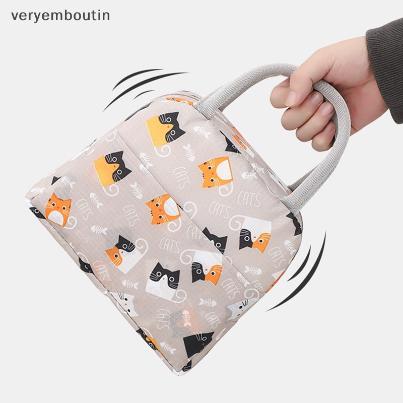 Túi Giữ Nhiệt Đựng Cơm Trưa Họa Tiết Dễ Thương Tiện Dụng Mang Theo Du Lịch Dã Ngoại