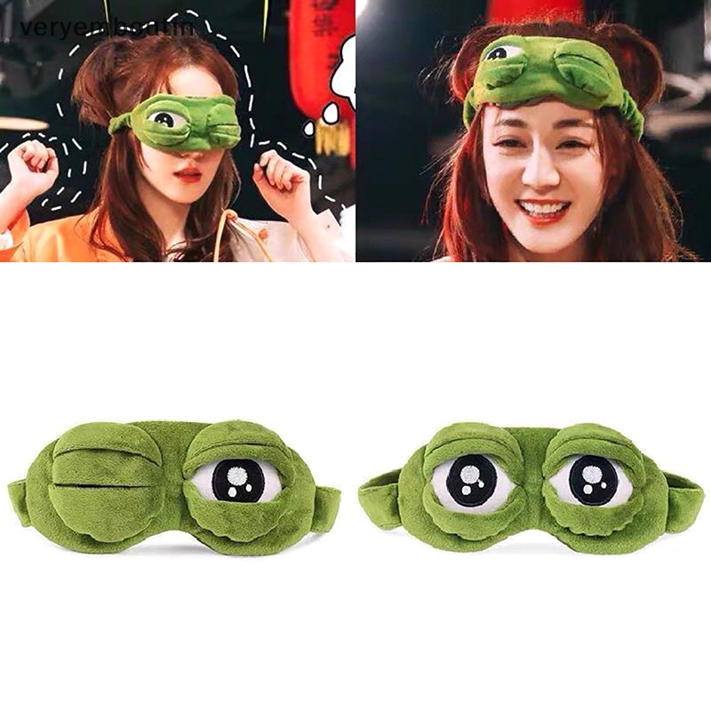 In Sad Băng Đô Che Mắt Ngủ Họa Tiết Chú Ếch Vui Nhộn Dễ Thương Vui Nhộn Dùng Khi Rửa Mặt