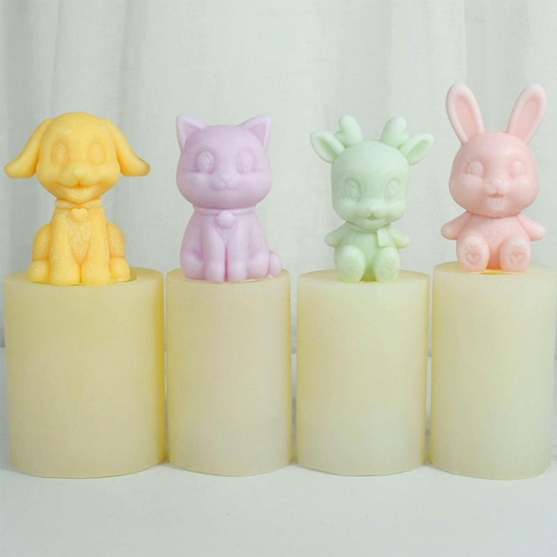 Khuôn Silicone Tạo Hình Làm Nến Hình Động Vật 3D DIY