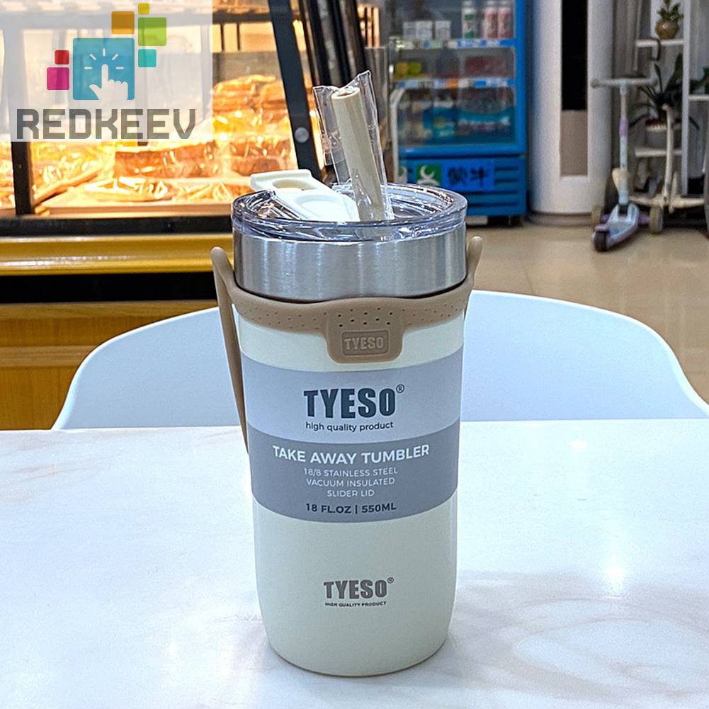 Bình Đựng Nước Cách Nhiệt 550ml / 710ml Có Quai Cầm Và Ống Hút