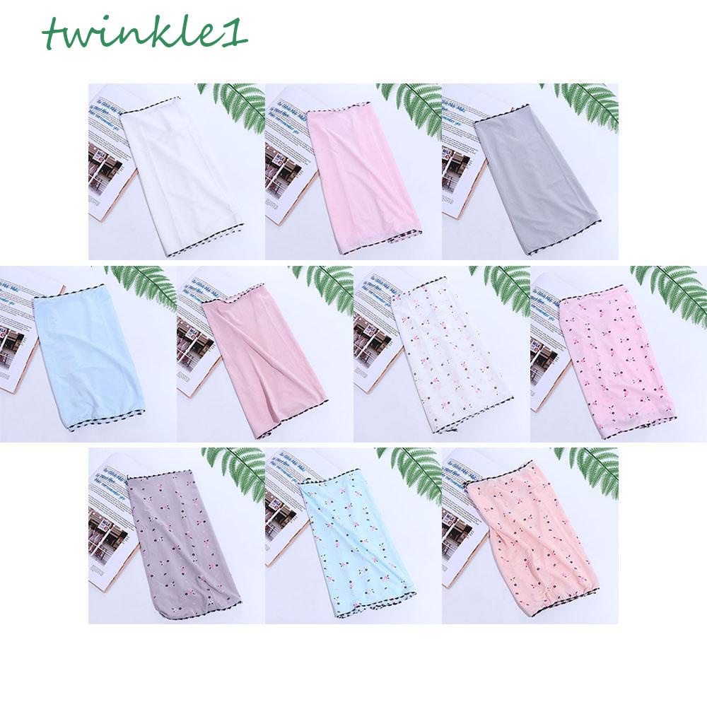 TWINKLE Khẩu Trang Chống Nắng Bằng Lụa Lạnh Họa Tiết Hoa Ngọt Ngào Có Thể Điều Chỉnh Bảo Vệ Mặt Và Cổ
