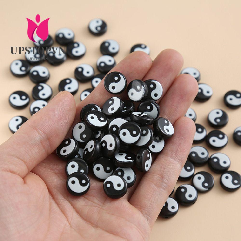 UPSTOPVN Bộ 100 Hạt Xỏ Lỗ 10mm Dùng Để Làm Trang Sức Thủ Công