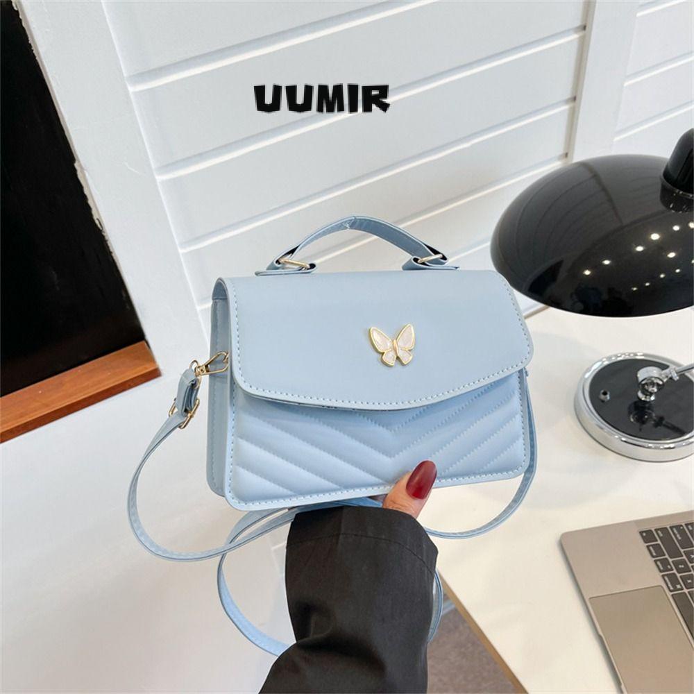 UUMIR Túi Xách Da PU Cỡ Lớn Thêu Họa Tiết Bươm Bướm Thời Trang Cho Nữ