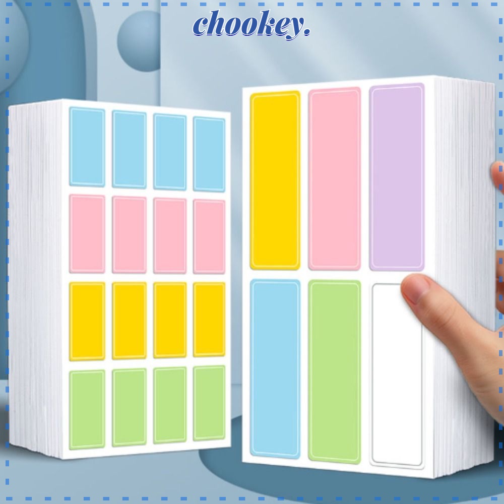 CHOOKEY Nhãn Dán Ghi Tên Nhiều Màu Dễ Thương