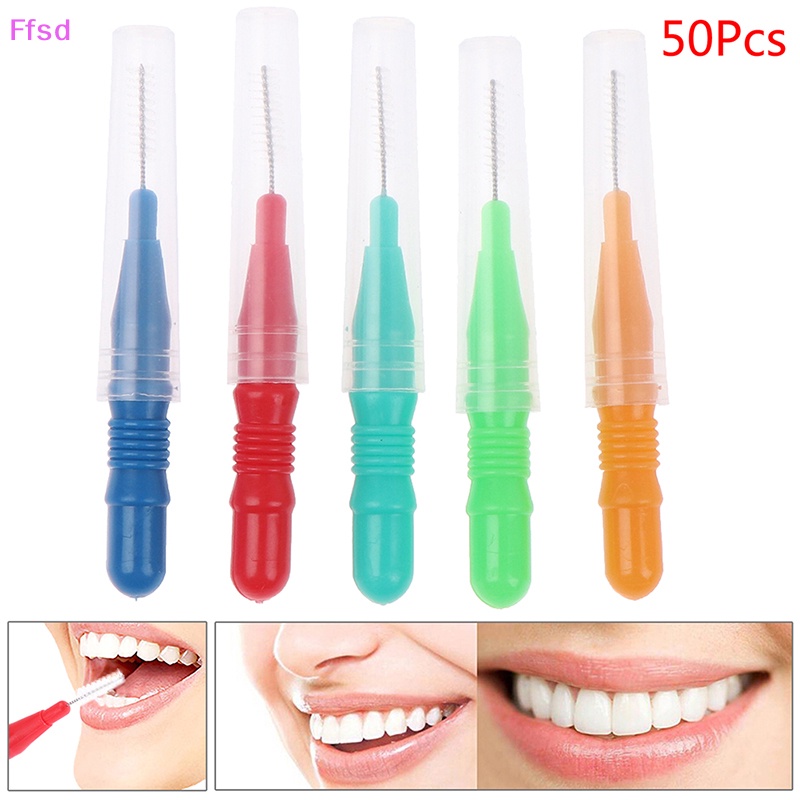 {Ffsd} Set 50 Đầu Chỉ Nhựa Vệ Sinh Răng Miệng Sạch Sẽ * Bán Chạy