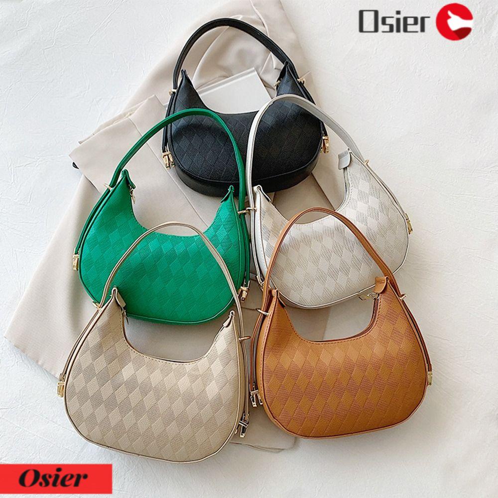 OSIER1 Túi Xách Da PU Màu Trơn Thời Trang