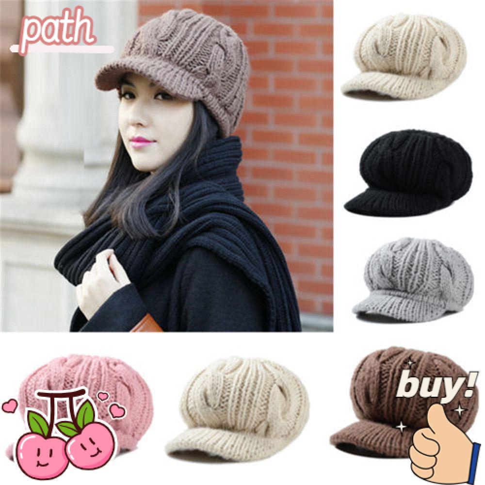PATH Mũ Beret Dệt Kim Giữ Ấm Thời Trang Cho Nữ