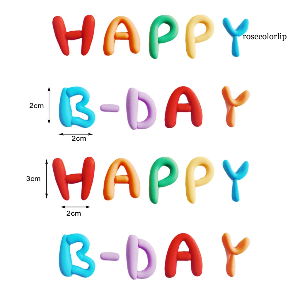 Que Cắm Trang Trí Bánh Kem Chữ Happy Birthday Nhiều Màu Sắc Phong Cách Hàn Quốc