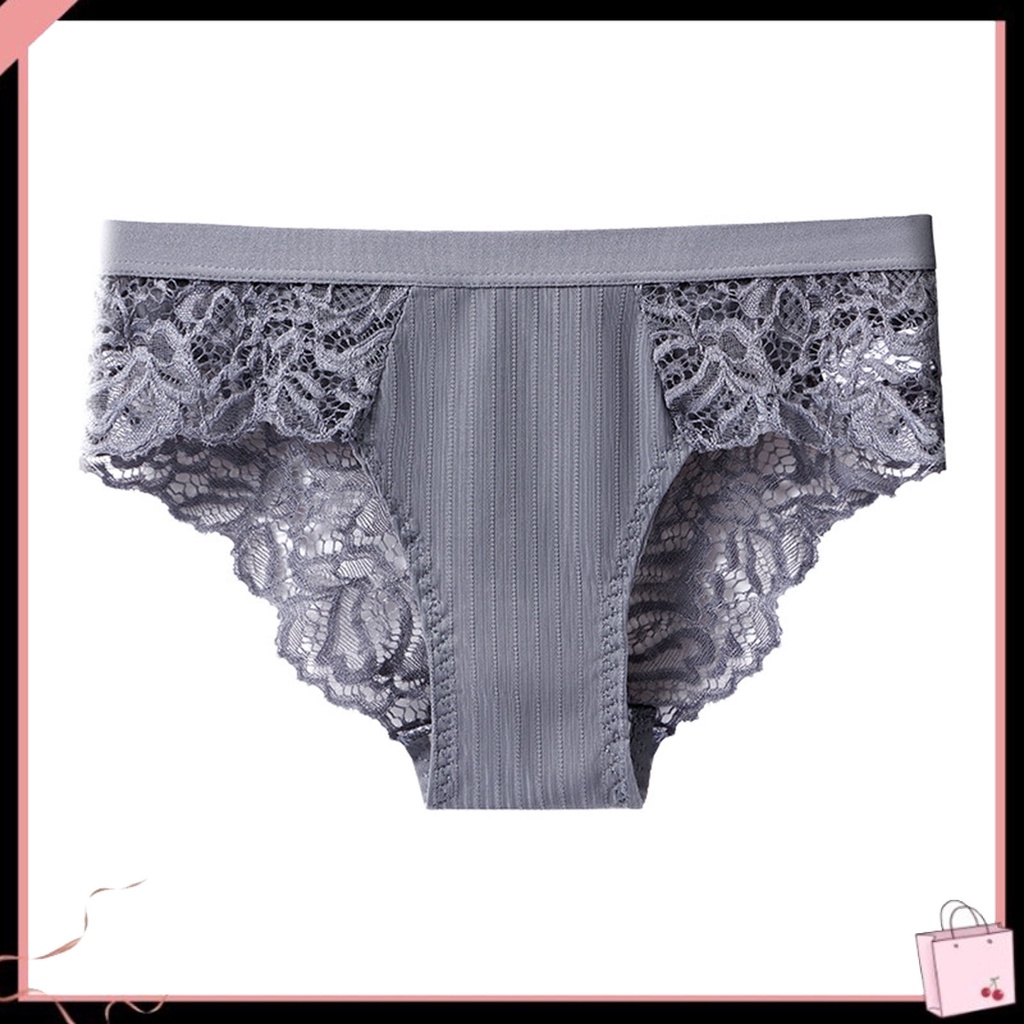 {Soltweter} Quần Lót Ren Hoa Lưng Thun Không Đường May Quyến Rũ Cho Nữ