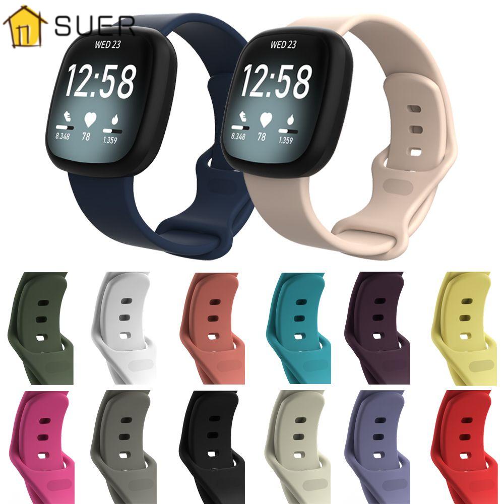 SUENIN Dây Đeo Thay Thế Bằng Silicone Mềm Tháo Gỡ Nhanh Cho Đồng Hồ Thông Minh Fitbit Versa 3 Fitbit Sense