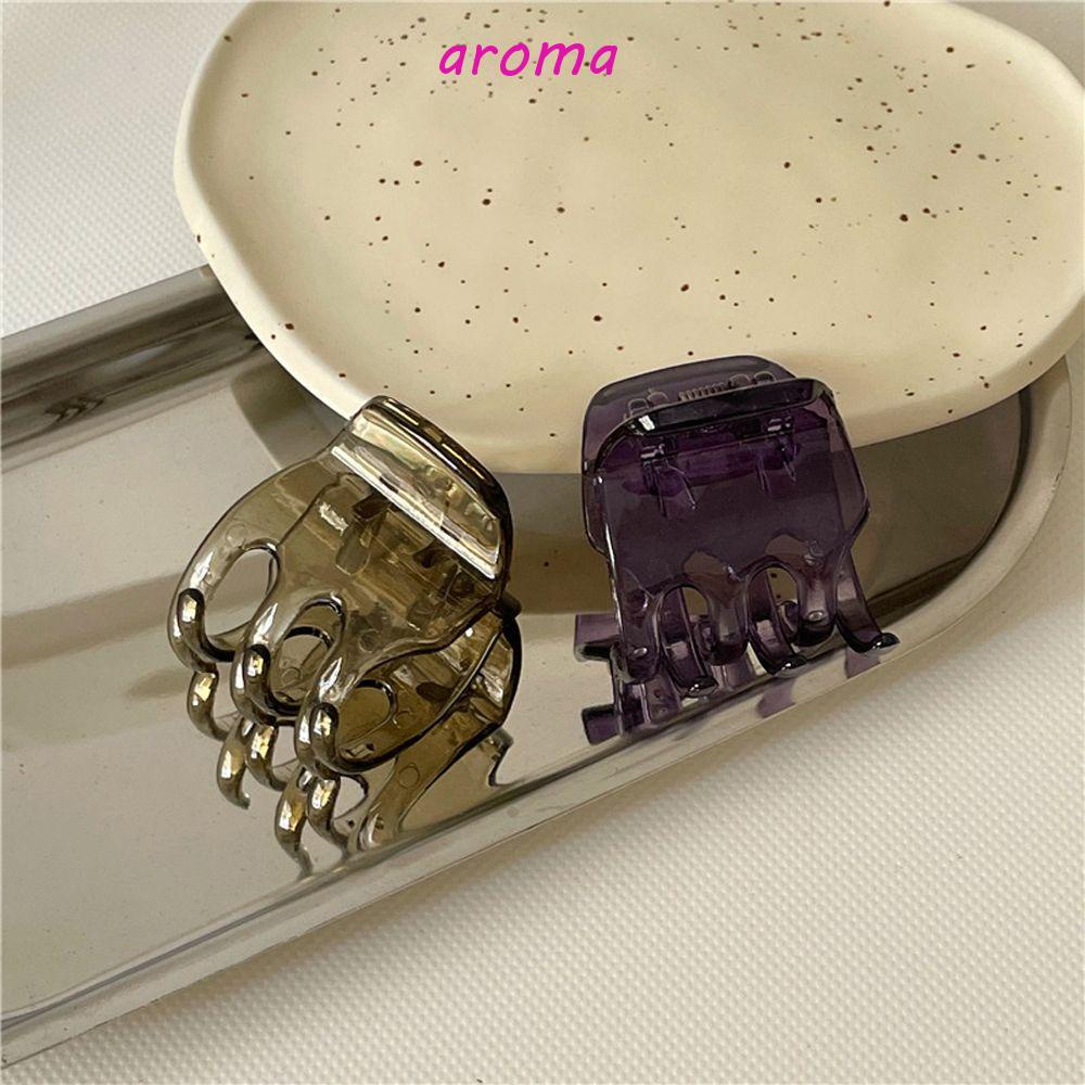 AROMA Kẹp Tóc Càng Cua Nhỏ Bằng Acrylic Thanh Lịch Hợp Thời Trang Phong Cách Hàn Quốc