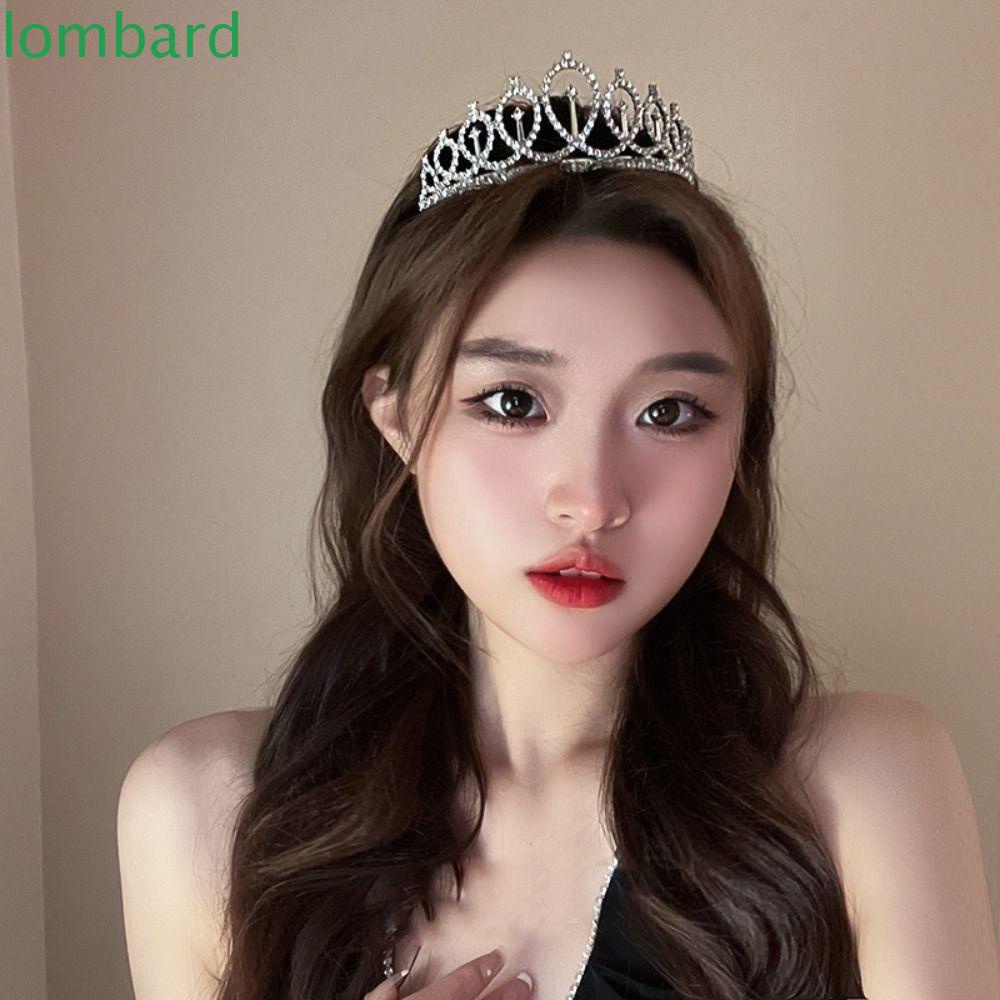 LOMBARD Vương Miện Đính Đá Lấp Lánh Phong Cách Vintage