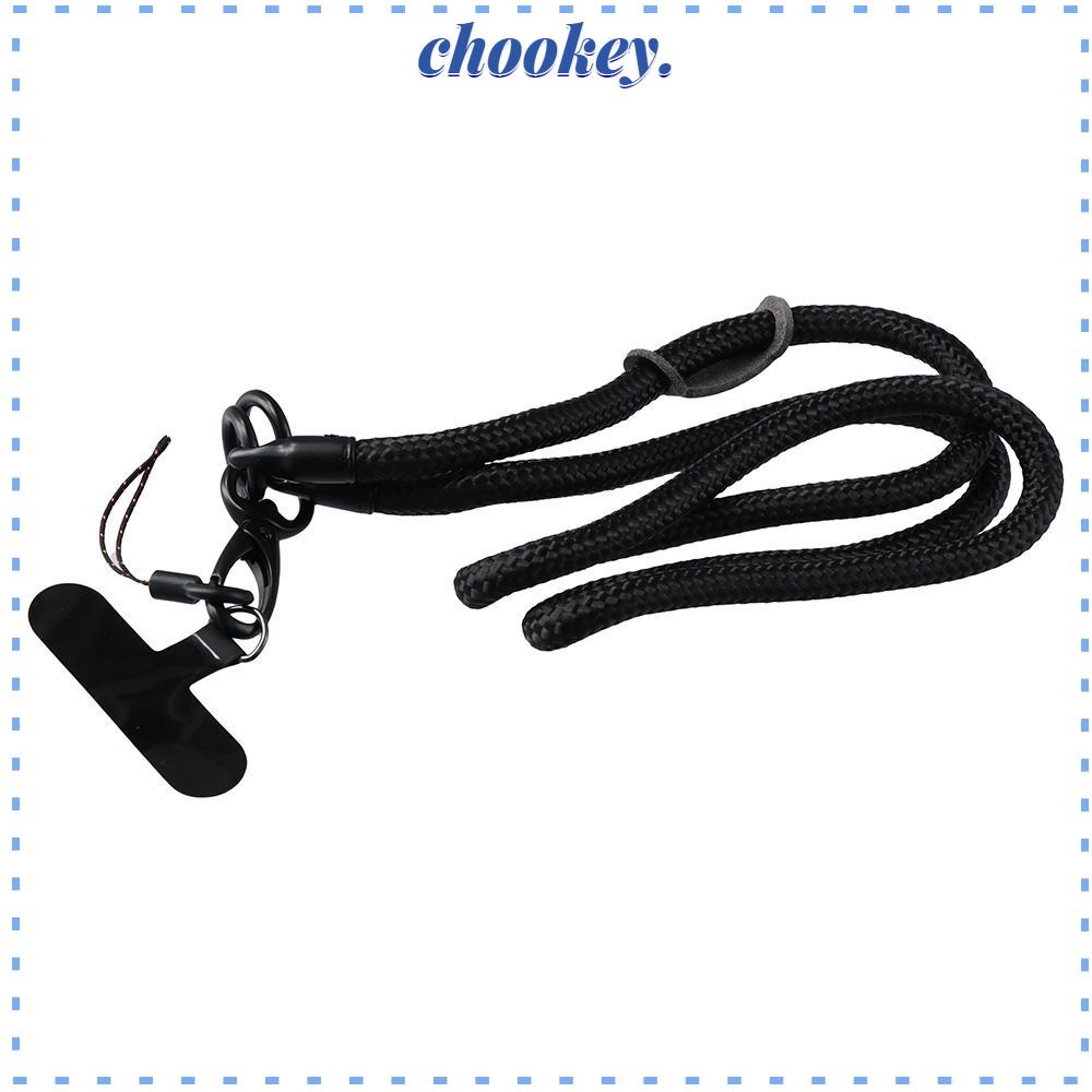 CHOOKEY Dây Đeo Điện Thoại / Huy Hiệu Id / Chìa Khóa Màu Đen Tiện Dụng Dùng Ngoài Trời