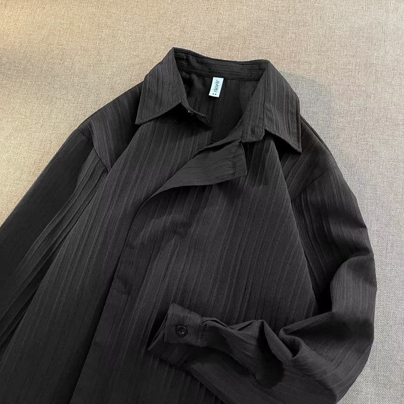 Áo Sơ Mi Dài Tay Vải Mỏng Thời Trang Mùa Xuân Hè Giản Dị Dành Cho Nam