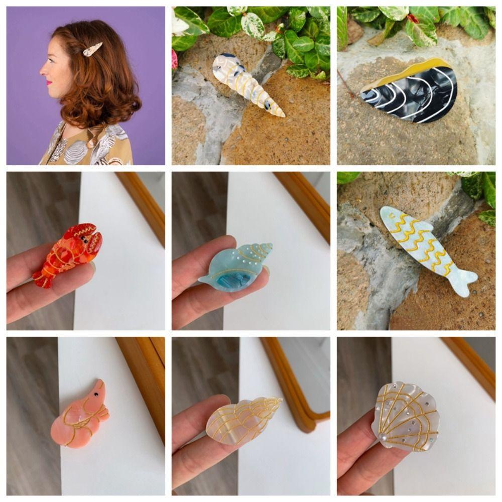 ANEMONE Kẹp Tóc Hình Tôm Hùm / Cá Sáng Tạo Cho Nữ / Trẻ Em