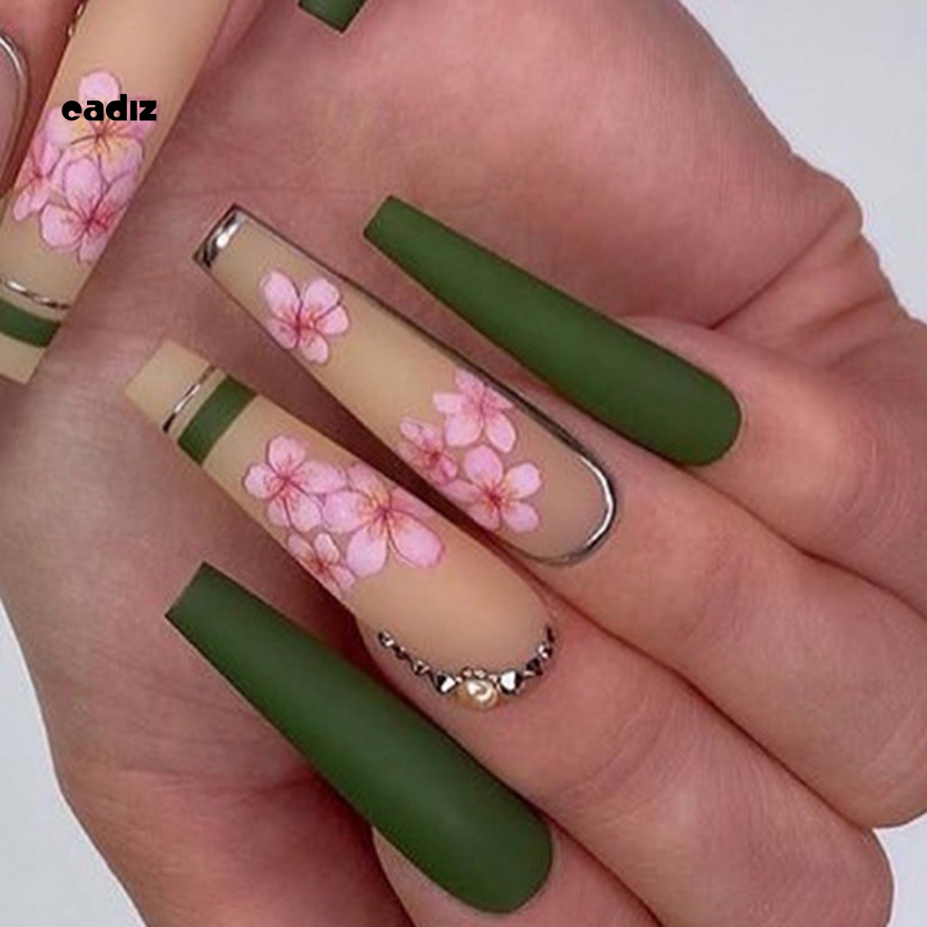 Bộ 24 Móng Tay Giả Bằng ABS Chống Nước Toàn Diện