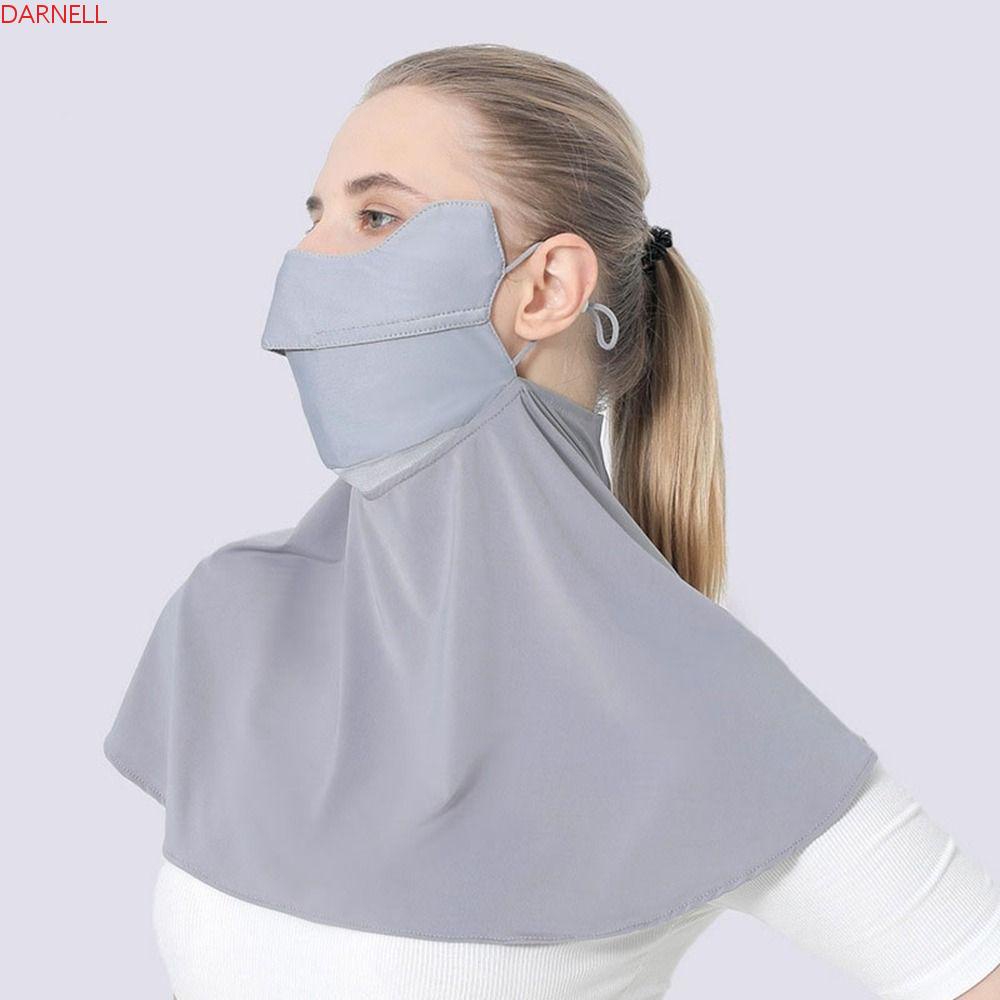 DARNELL Khẩu Trang Lụa Lạnh Màu Trơn Co Giãn Chống Tia UV Thời Trang Cho Nam Và Nữ