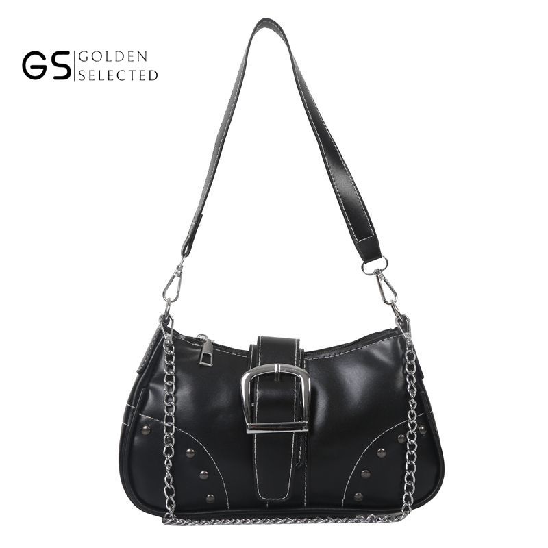 Túi Đeo Vai Đính Đinh Tán Dây Xích Thời Trang Cao Cấp Phong Cách Retro Cho Nữ