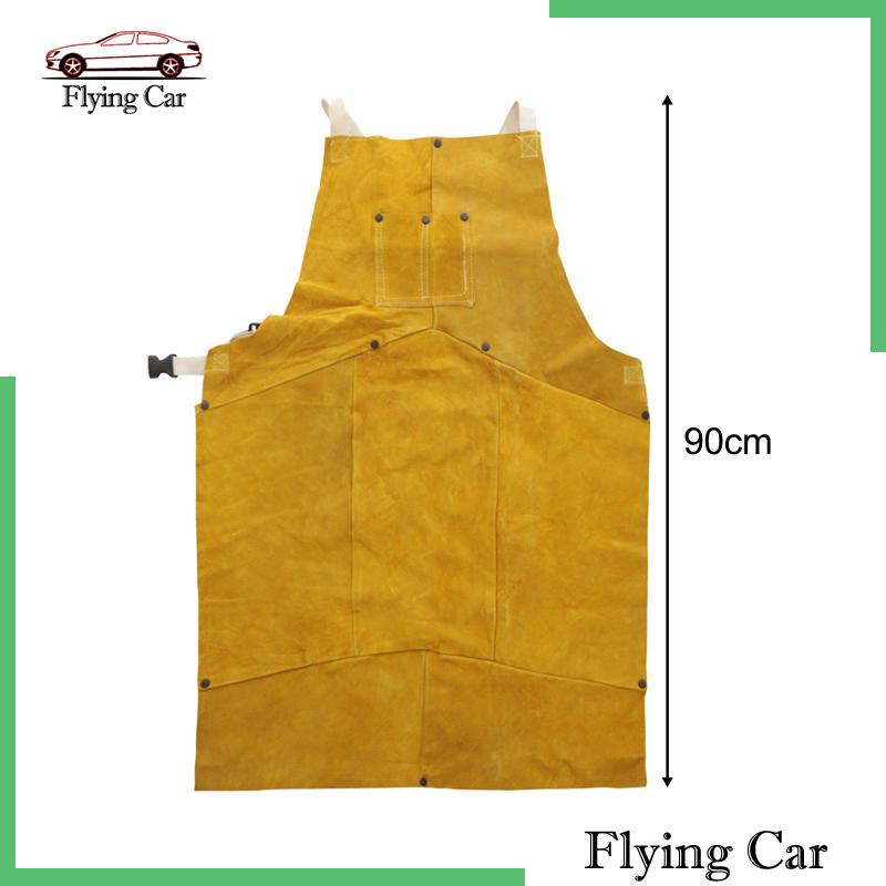 Tạp Dề Bằng Da Bò Thoáng Khí Chuyên Dụng Cho Thợ Hàn / Nướng BBQ