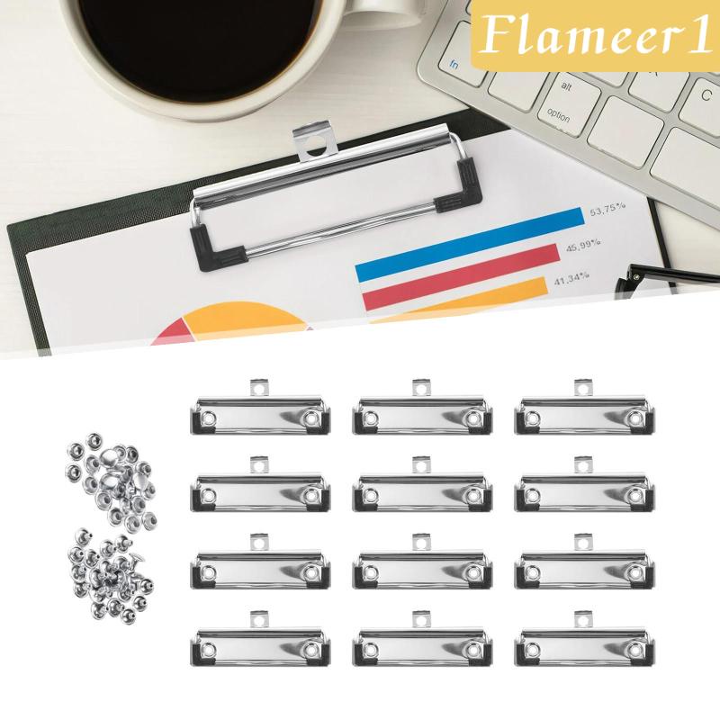 Set 12 Giá Đỡ Bảng Kẹp Bằng Sắt Và Cao Su 3.94 "Tiện Dụng Cho Trường Học / Văn Phòng