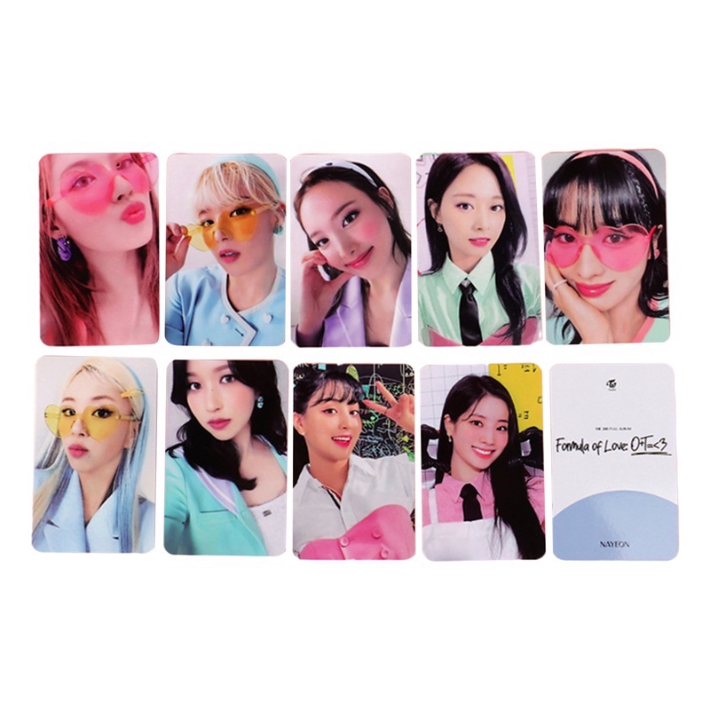Bộ 9 Thẻ Hình Nhóm Nhạc Kpop TWICE Formula of Love: O + T = 3
