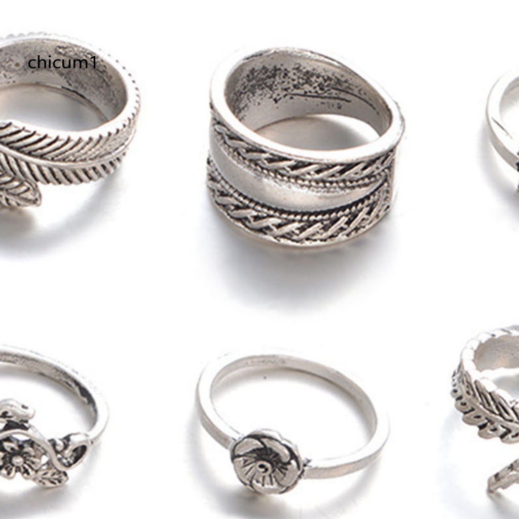 Set 9 Nhẫn Đeo Khớp Ngón Tay Phong Cách Vintage