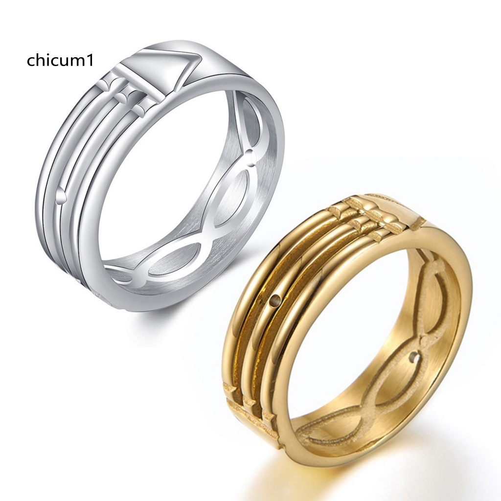 Nhẫn Mạ Điện Đơn Giản Sáng Bóng Hợp Thời Trang Cho Nam