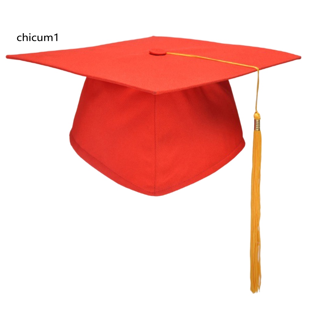 Mũ Mortarboard CC Thiết Kế Cổ Điển Phối Tua Rua Thoáng Khí Thoải Mái Trang Trí Lễ Tốt Nghiệp