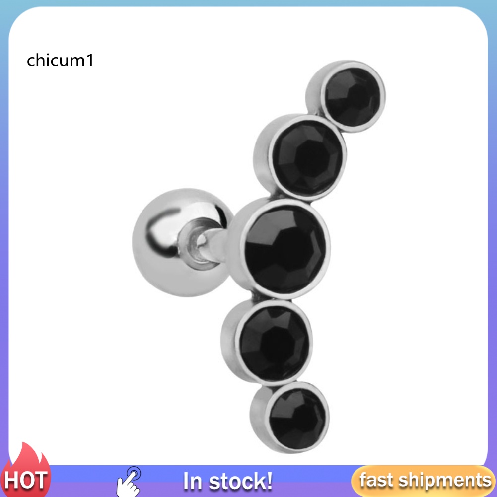 1 Khuyên Vành Tai Đính Đá Thời Trang Dành Cho Nữ