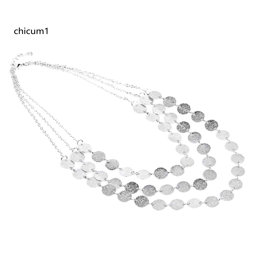 Vòng cổ Nhiều Lớp Mặt Đồng Xu Thời Trang Dành Cho Nữ