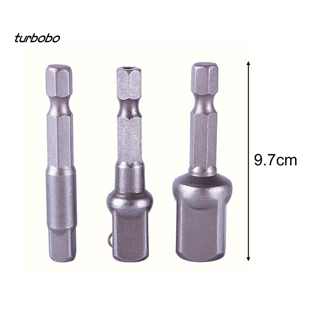 Set 3 Đầu Chuyển Đổi Mũi Khoan Lục Giác 1 / 4inch 3 / 8inch 1 / 2inch Chuyên Dụng