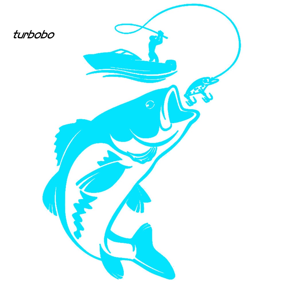 Turbobo Đề Can Dán Trang Trí Xe Hơi / Tàu Thuyền Hình Cá Phản Quang