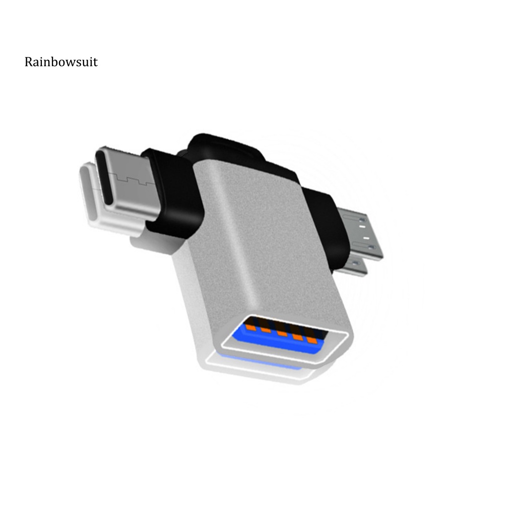 Đầu Chuyển Đổi Dữ Liệu OTG Micro USB Loại C 2 Trong 1 Cho Điện Thoại / Máy Tính Bảng / Laptop