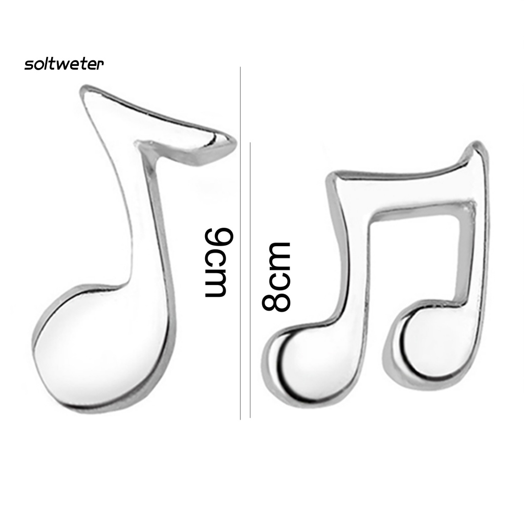 1 Đôi Khuyên Tai Bạc Hình Nốt Nhạc Xinh Xắn