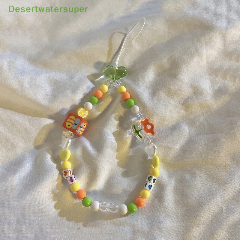 Dsvn Dây Đeo Điện Thoại Ngắn Xỏ Hạt Hình Gấu Hoạt Hình Sáng Tạo Cá Tính Hợp Thời Trang Cho Nữ