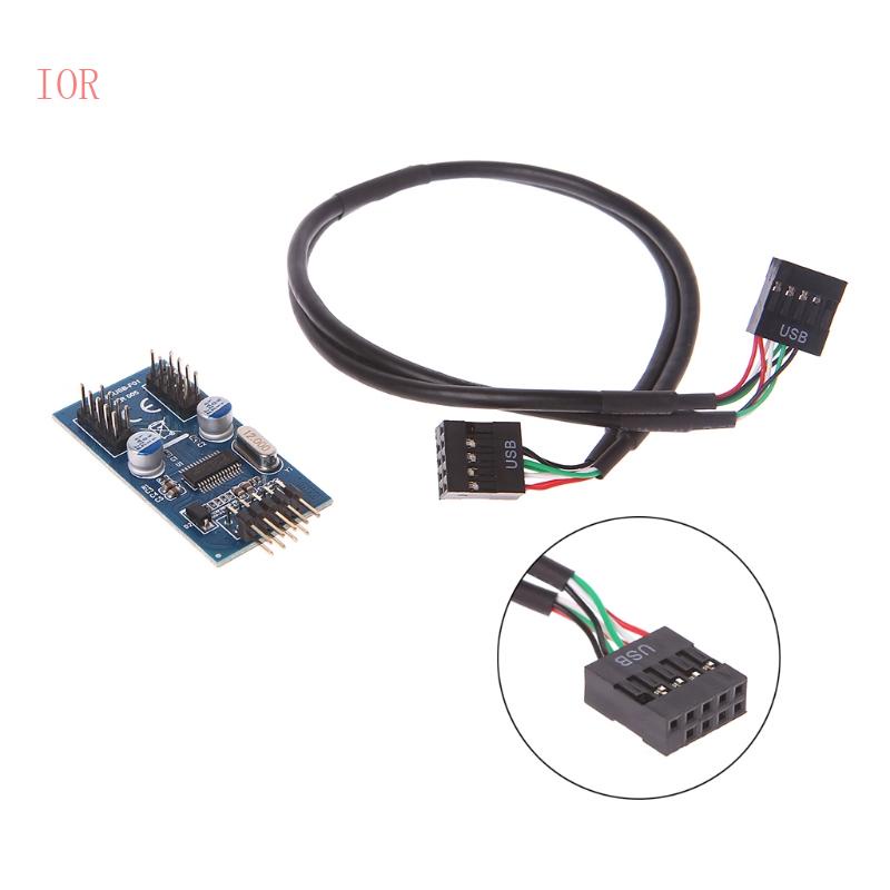 Cáp Tăng Cường IOR USB2 0 9Pin Sang PCB Kép 9Pin Cho PC Case