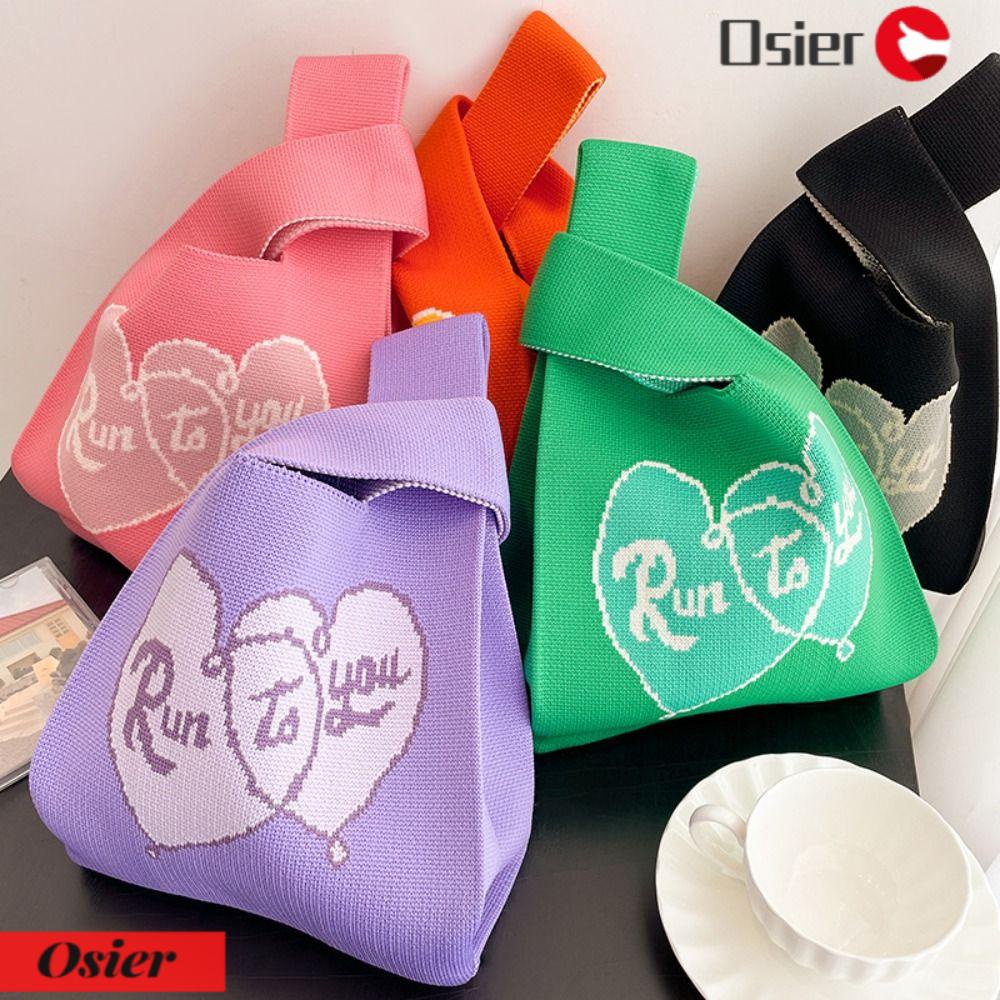 OSIER1 Túi Xách Đan Len Mini Đeo Chéo Thời Trang Cho Nữ