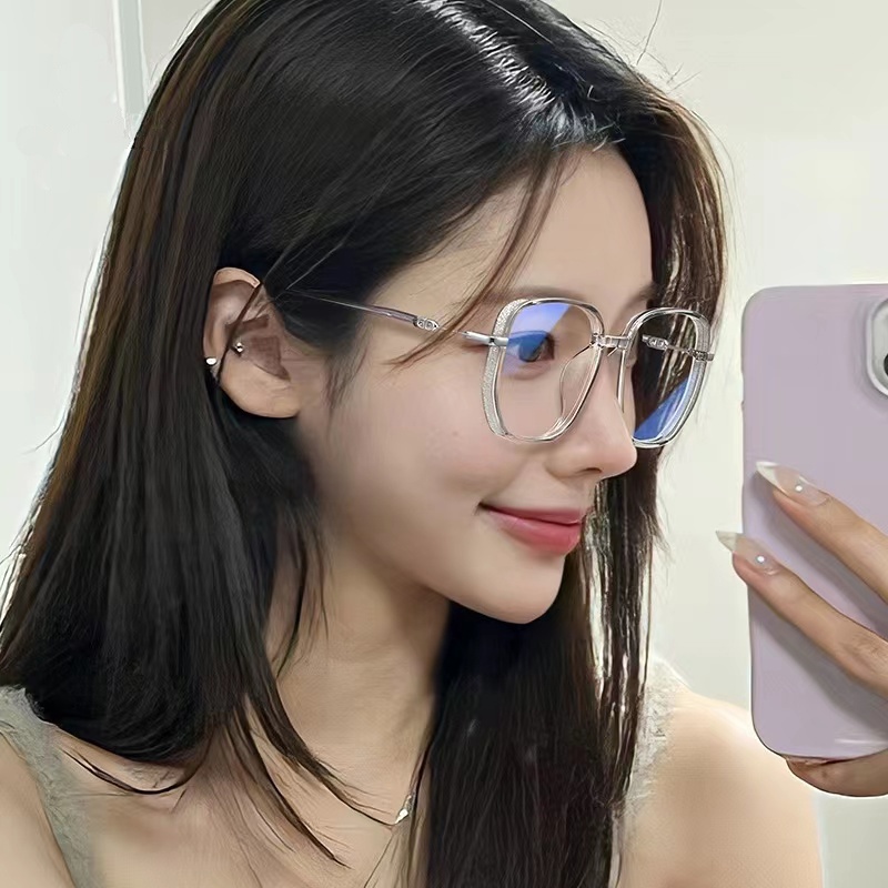 (KIQI-FASHION) COD Mắt Kính Gọng Vuông Chống Bức Xạ Thời Trang Hàn Quốc Chất Lượng Cao Cho Nam Nữ