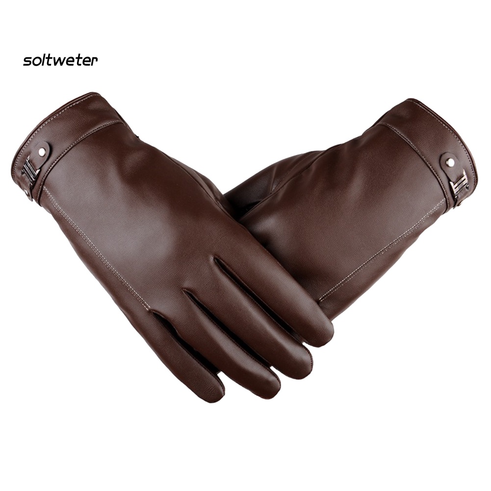 Găng Tay Giả Da Có Thể Dùng Màn Hình Cảm Ứng Cho Nam