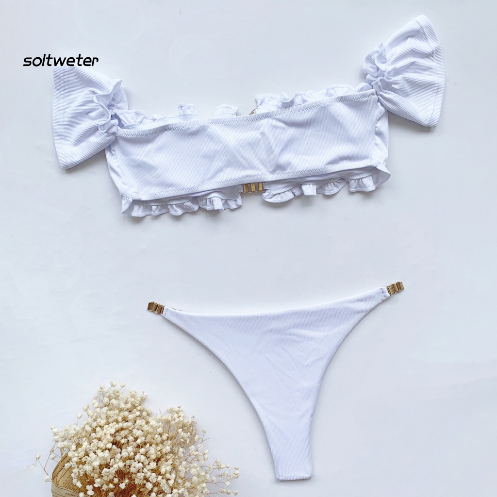 Bộ Bikini 2 Mảnh Màu Sắc Thời Trang Gợi Cảm Cho Nữ