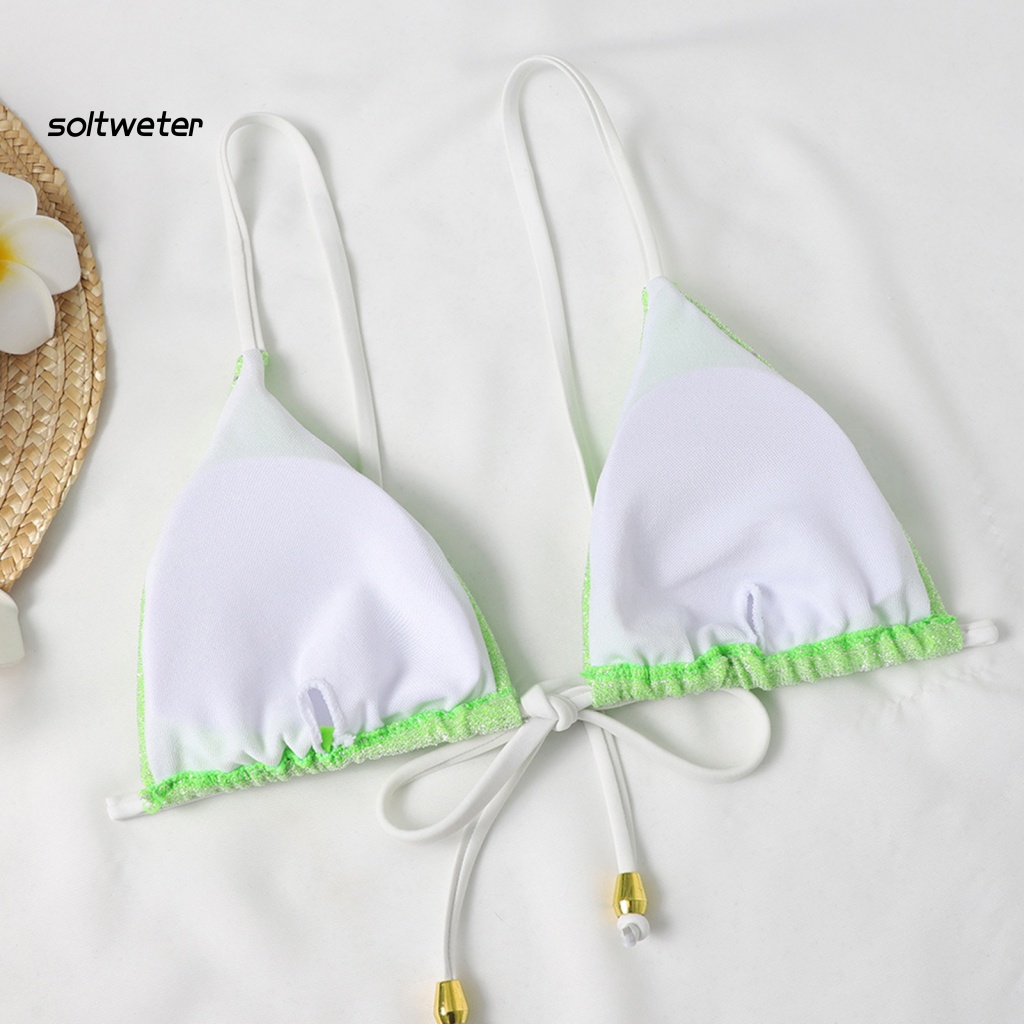 Bộ Bikini 2 Mảnh Màu Sắc Thời Trang Gợi Cảm Cho Nữ