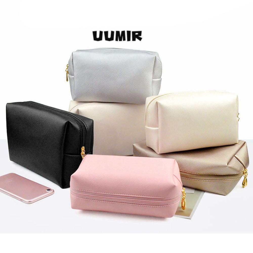 UUMIR Túi Đựng Mỹ Phẩm Màu Kẹo Trong Suốt Có Dây Kéo Ốp
