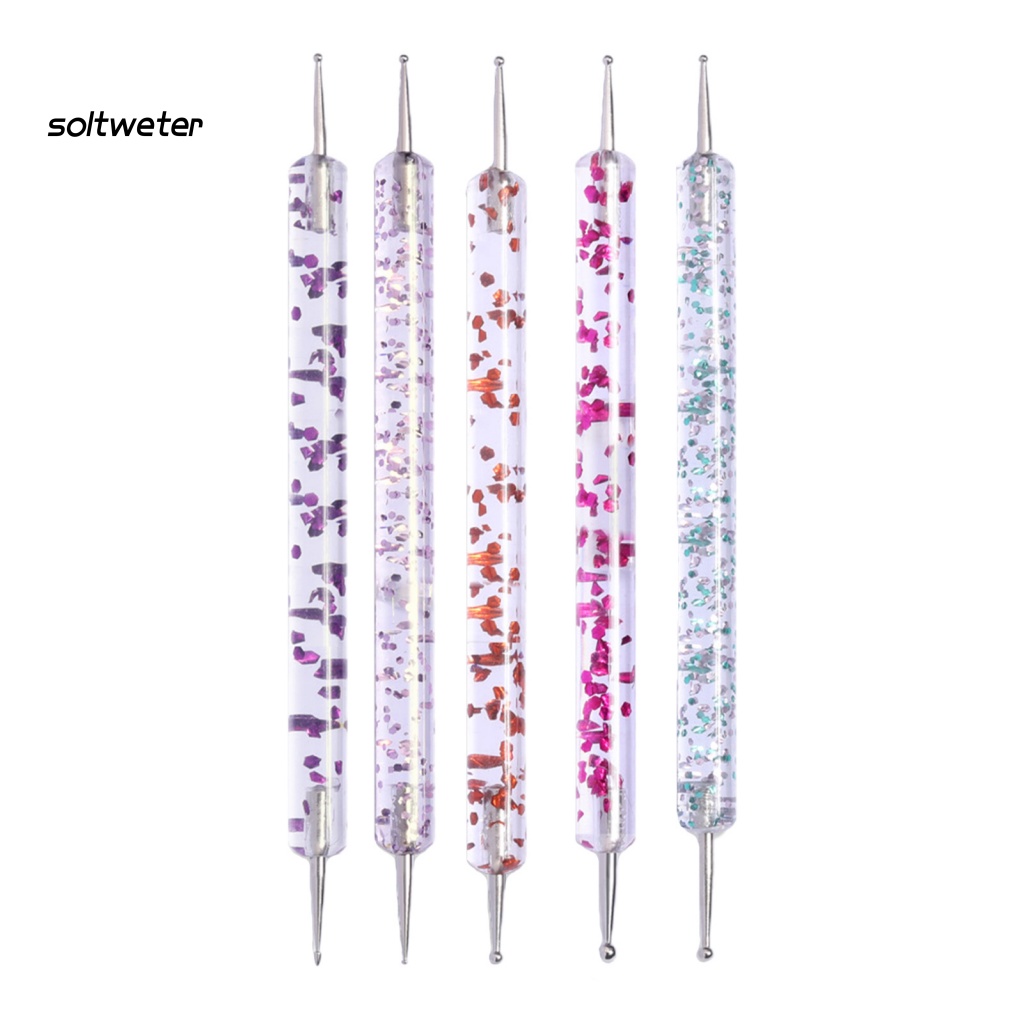 Bộ 5 Bút Vẽ Trang Trí Móng Tay Hai Đầu Acrylic Dễ Sử Dụng