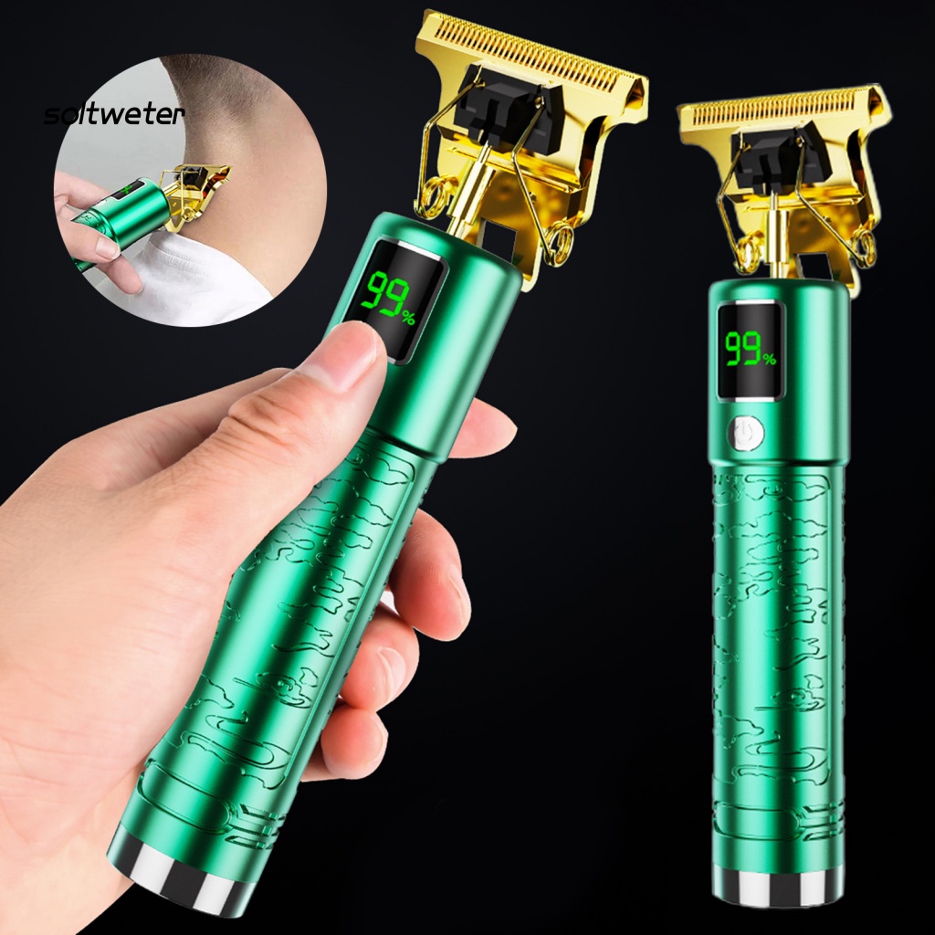 Tông Đơ Cắt Tóc Lưỡi Nhọn Bằng Thép Không Gỉ Năng Lượng Mạnh Hiển Thị Kỹ Thuật Số Thời Gian Chờ Lâu Thấp Không Dây Dùng Cho Salon