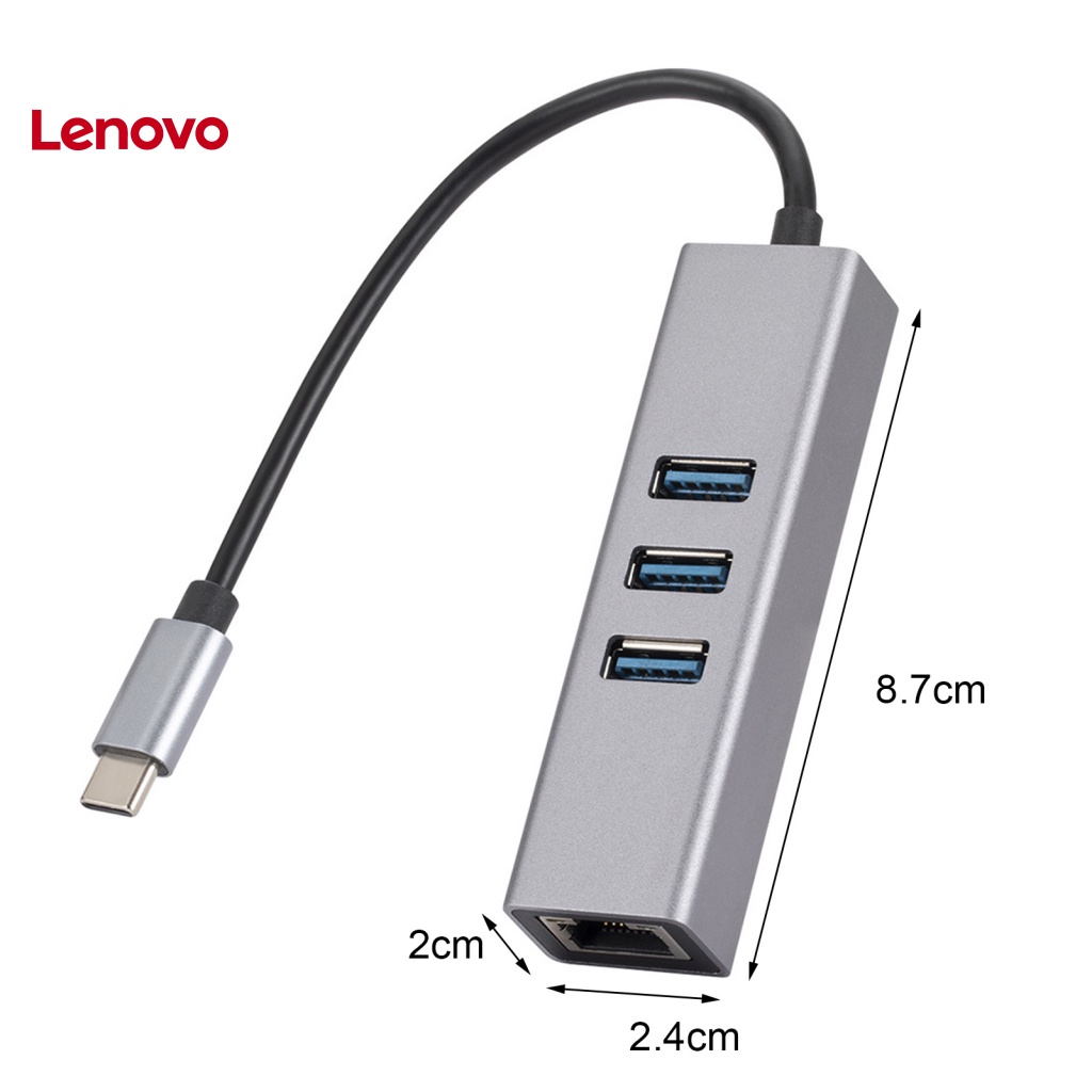 Bộ Chuyển Đổi Mạng 4 Trong 1 Nhiều Cổng Gigabit Ethernet USB 30 Type-C Sang RJ45 Thông Dụng Cho Máy Tính