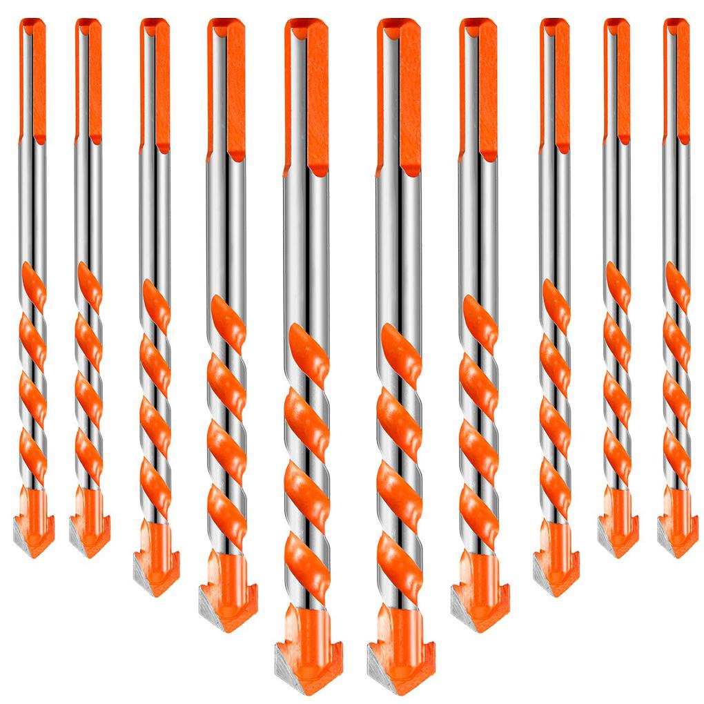 Bộ 10 Mũi Khoan Hình Tam Giác 6 / - 8mm 10 / - 12mm Dùng Khoan Kính / Gạch Men / Gỗ