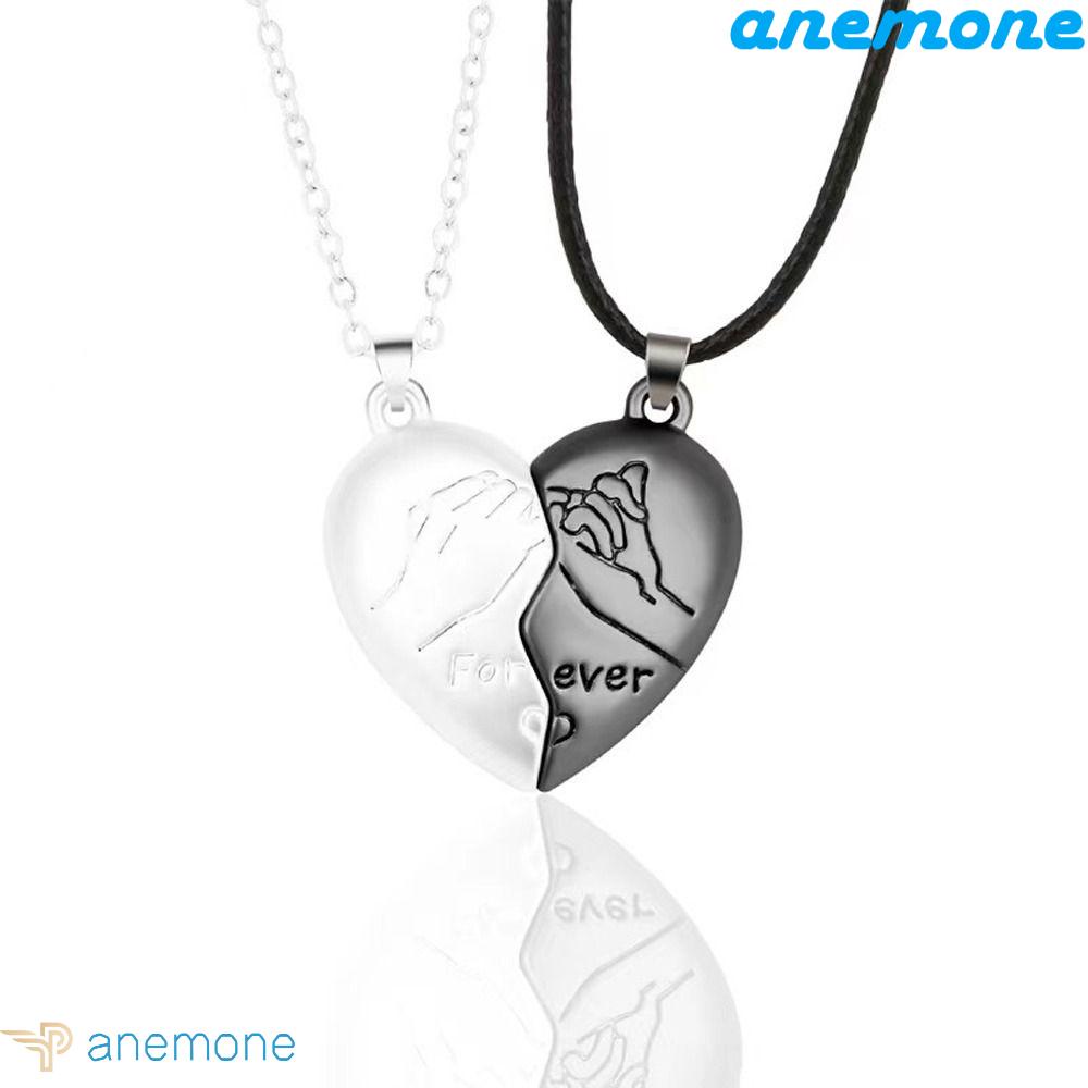 ANEMONE Vòng cổ Mặt Trái Tim Phong Cách Hàn Quốc Cho Cặp Đôi